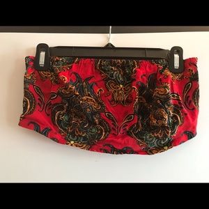 two piece tube top and shorts